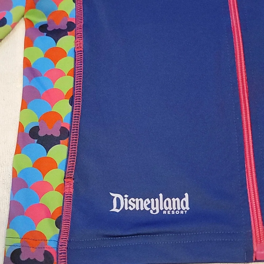 Walt Disney Parks Disneyland Girls Minnie Mouse Athletic Zip-up Jacket M 8/10